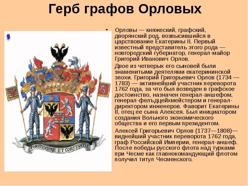 Герб Графа Орлова Фото