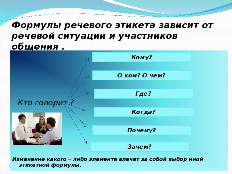 Зависит принятой. Формулы речевого этикета. Формулы общения в речевом этикете. Речевой этикет и ситуация общения. Речевые формулы и речевые ситуации.