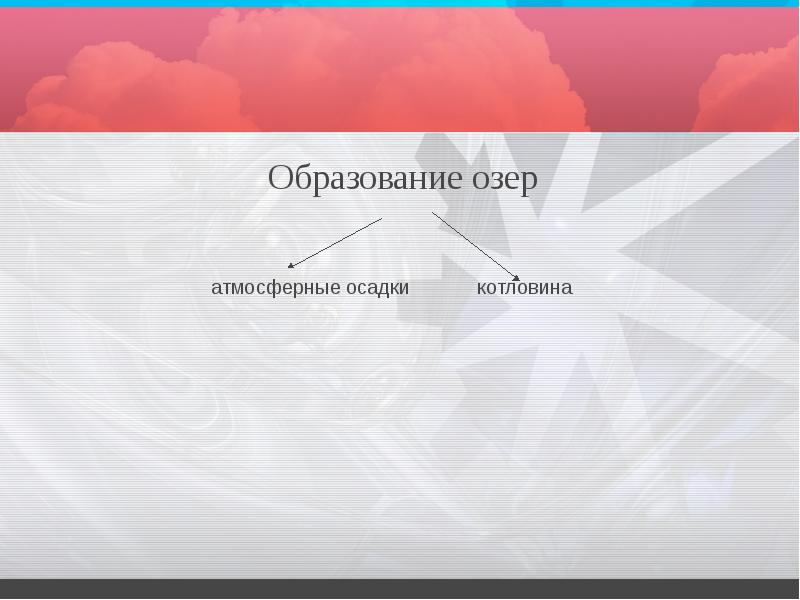 Образование озер Образование озер