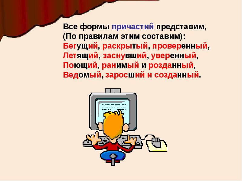 Все о причастии 7 класс презентация