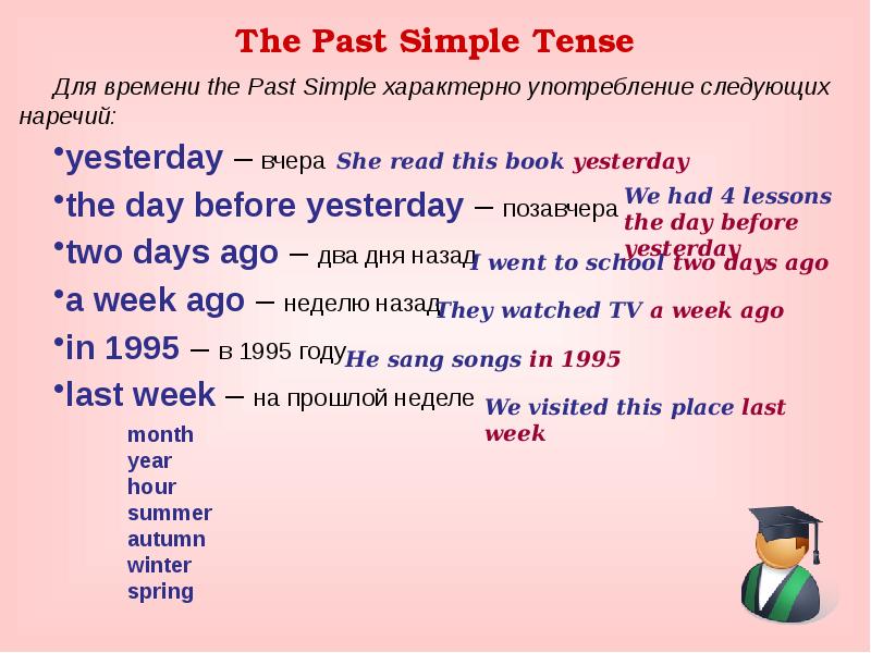 Past simple tense презентация