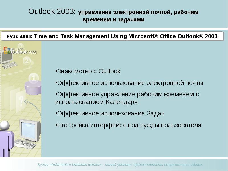 Курс информация. Эффективная работа с почтой. Управление электронной апп. Соблюдается ли конфиденциальность при использование элек почты. Информация о курсе.