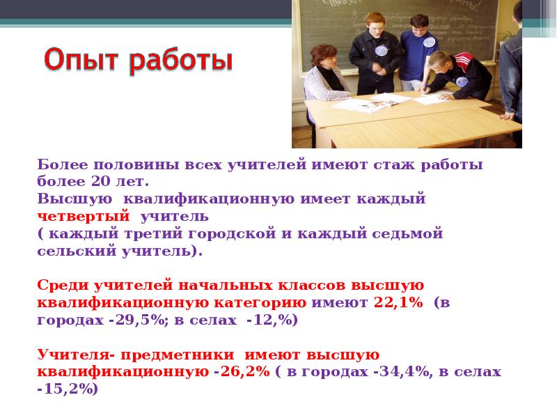 Больше половины ответ. Стаж работы учителя. Опыт работы свыше. 4 Категория учителя это. Самый высокий стаж работы учителем.