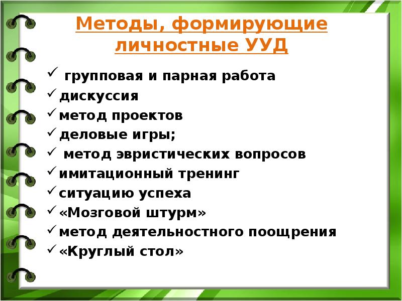 Конспект урока в начальной школе определить виды формируемых ууд презентация