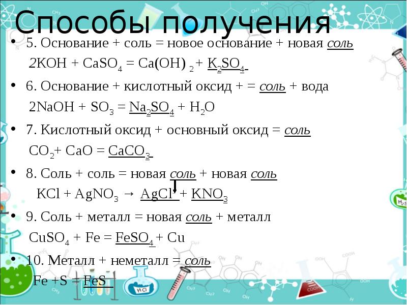 Презентация соли 8 класс