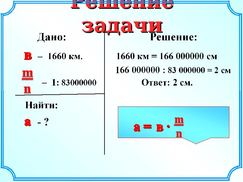 Презентация 6 класс масштаб