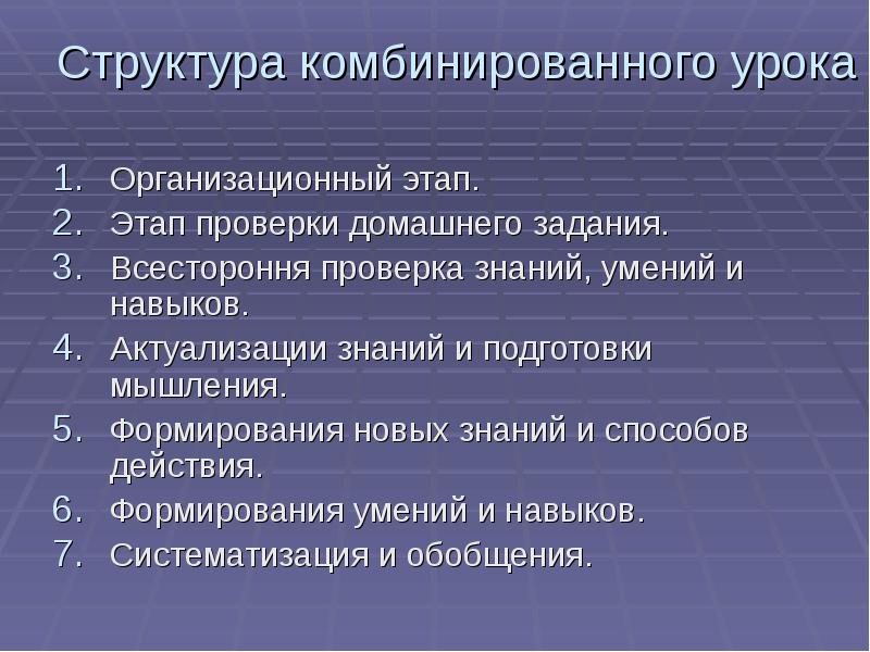 Строение урока. Структура комбинированного урока. Структура урока комбинированного урока. Комбинированный урок структура урока. Этапы урока комбинированного урока.