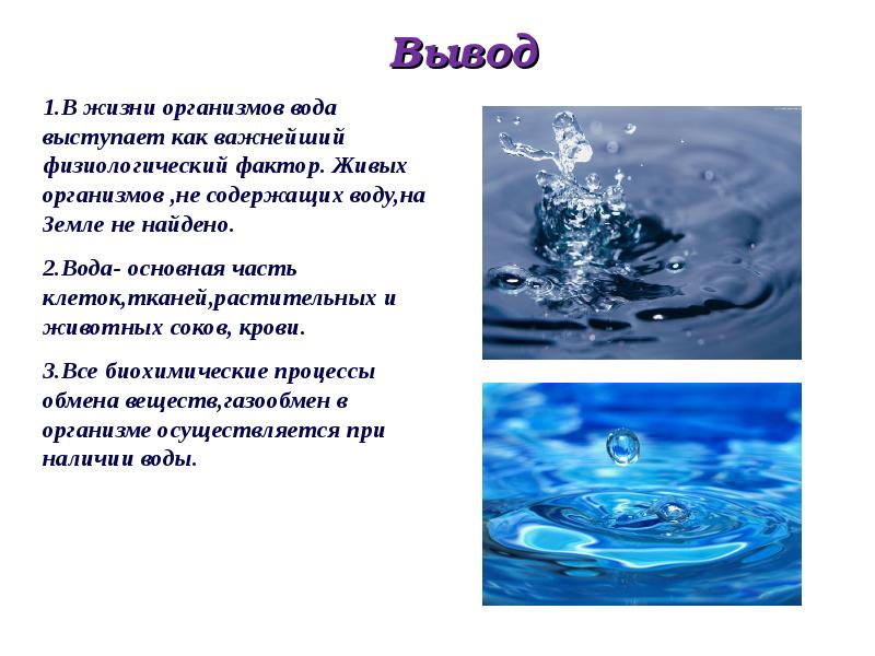 Окр мир про воду