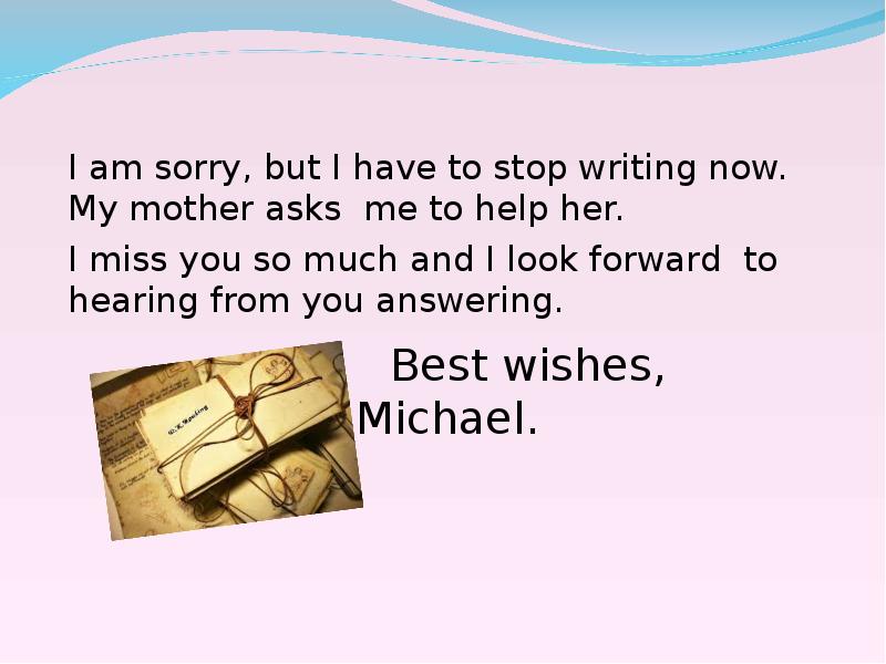 When his mother asked. My mother asked me to. I'M sorry Letter. My mother asked me to bring her_____as she needed to pay for purchases..