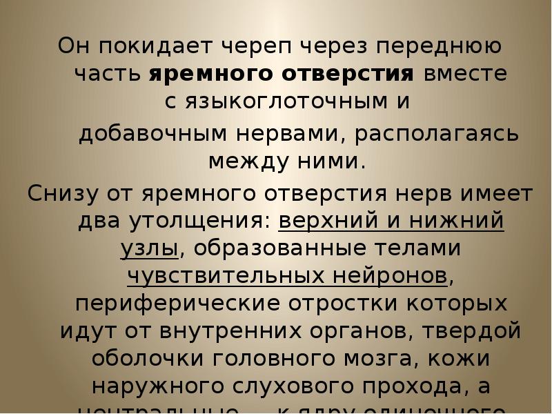 Блуждающий нерв презентация