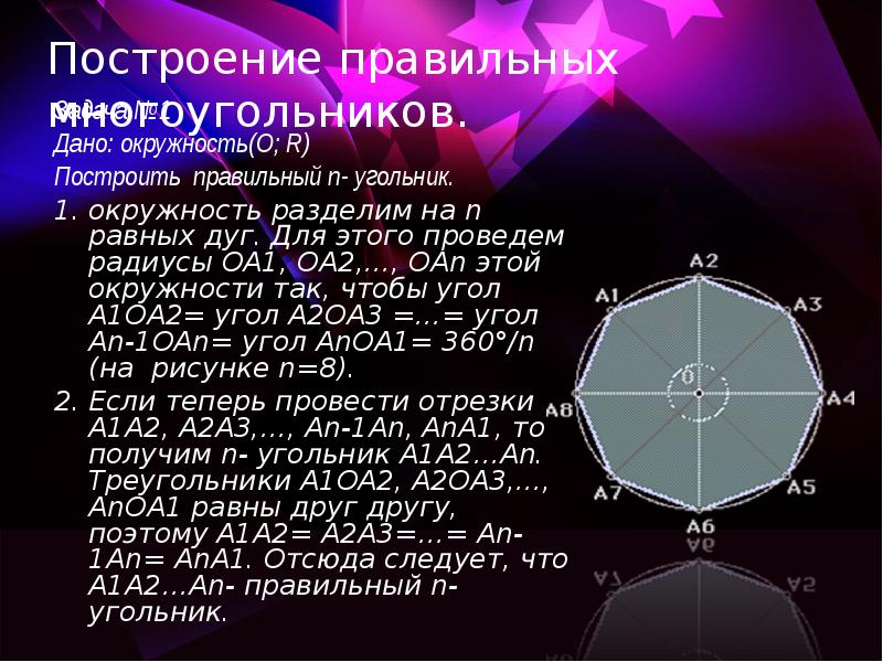 Правильные многоугольники 9 класс презентация