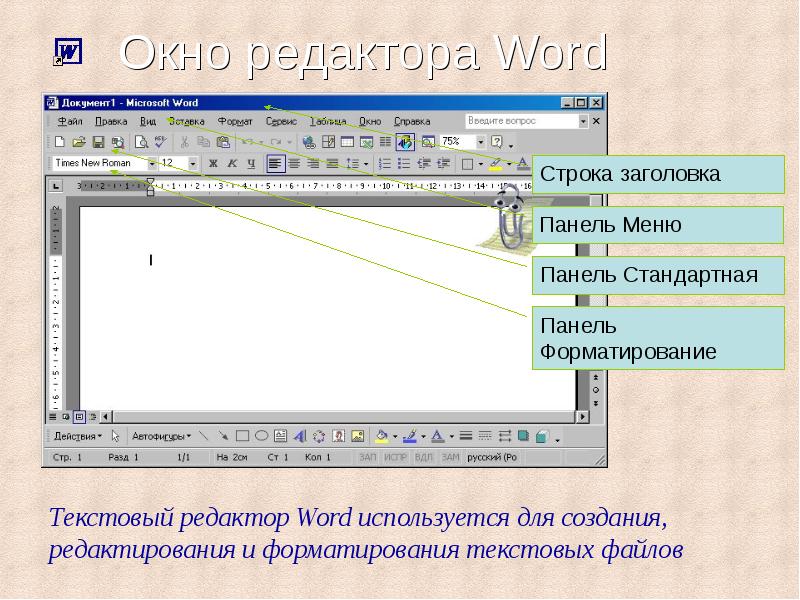 Меню текстового редактора. Форматирования панели текстового редактора ворд. Окно редактора в ворд. Строка заголовка в Word. Строка заголовка редактора.