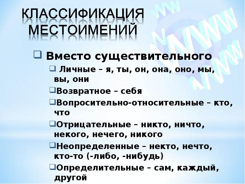 Характеристика местоимения она. Характеристика местоимения.