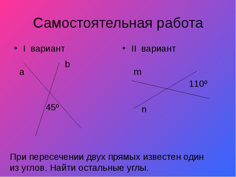 Презентация по геометрии 7 класс смежные и вертикальные углы атанасян