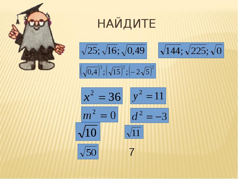 Удивительные квадратные корни проект