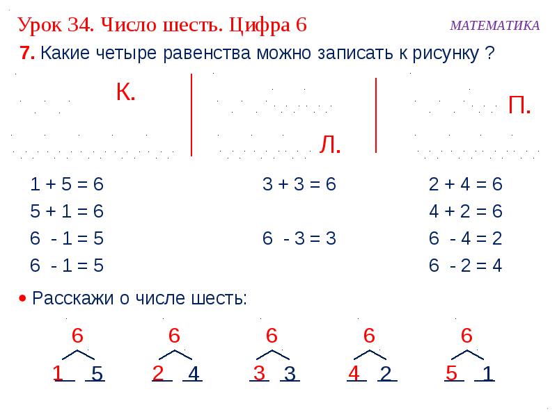 Число 6 и цифра 6 презентация 1 класс