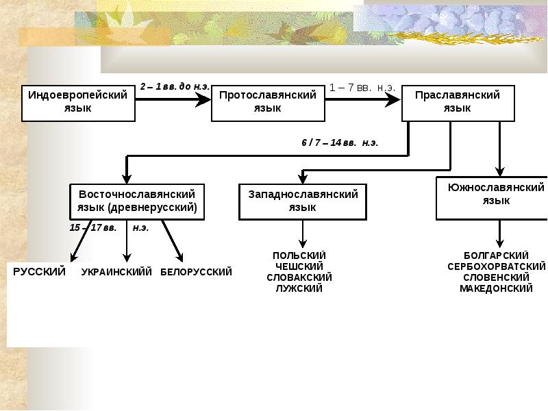 Схема развития литературы