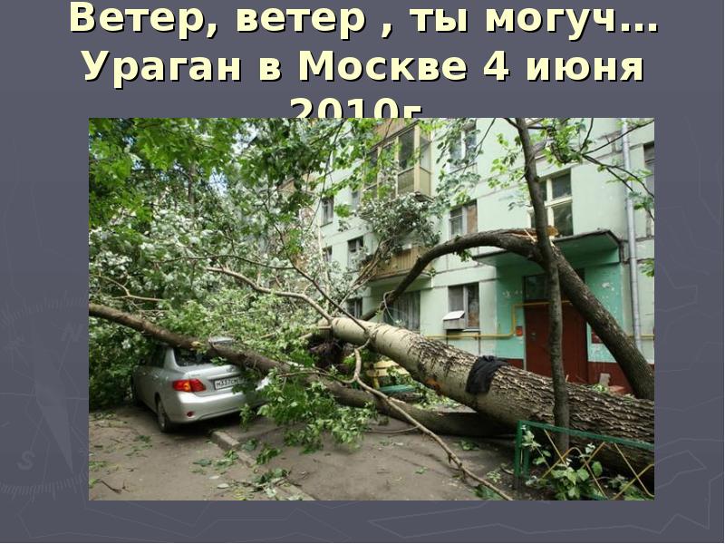 Ветер, ветер , ты могуч… Ураган в Москве 4 июня 2010г.
