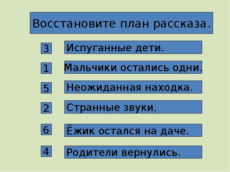 Страшный рассказ план