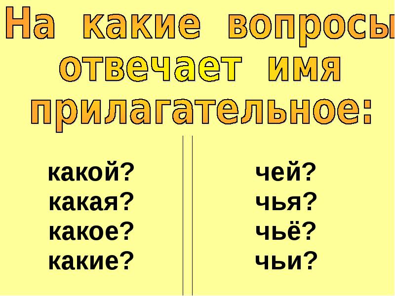 Определение на вопросы какой чей