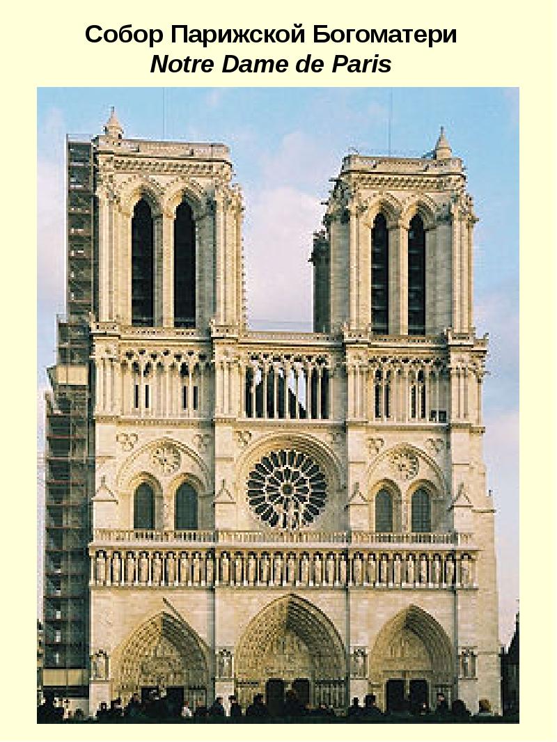 Собор Парижской Богоматери Notre Dame de Paris