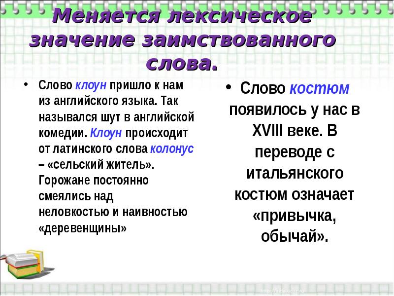 Подбери к заимствованному слову русский вариант слова позитивный презентация