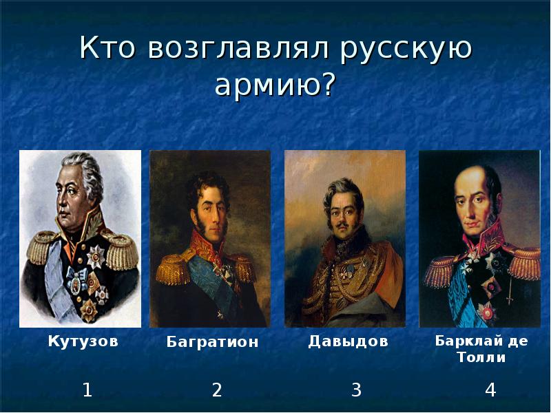 Возглавлял войска. Война 1812г герой Ушаков. Имя героя Отечественной войны 1812. Кутузов Багратион Барклай де Толли. Имена героев Отечественной войны 1812 года.