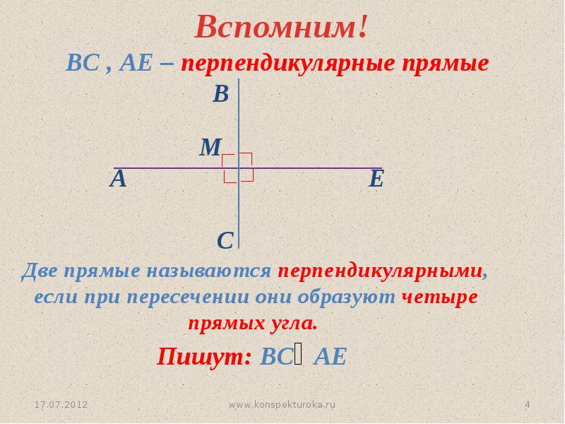 Перпендикулярные прямые картинка