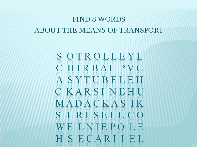 8 words. Find 8 Words.