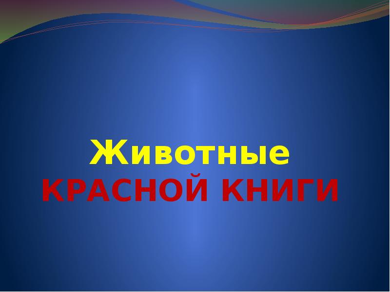 Животные КРАСНОЙ КНИГИ