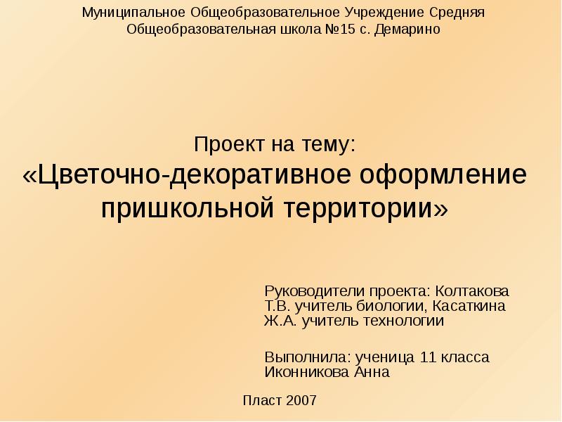 Презентация к индивидуальному проекту 11 класс пример