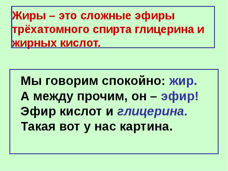 Сложные эфиры проект