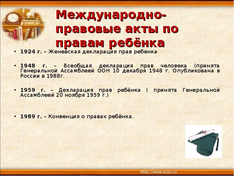 Международно правовые акты о правах человека презентация