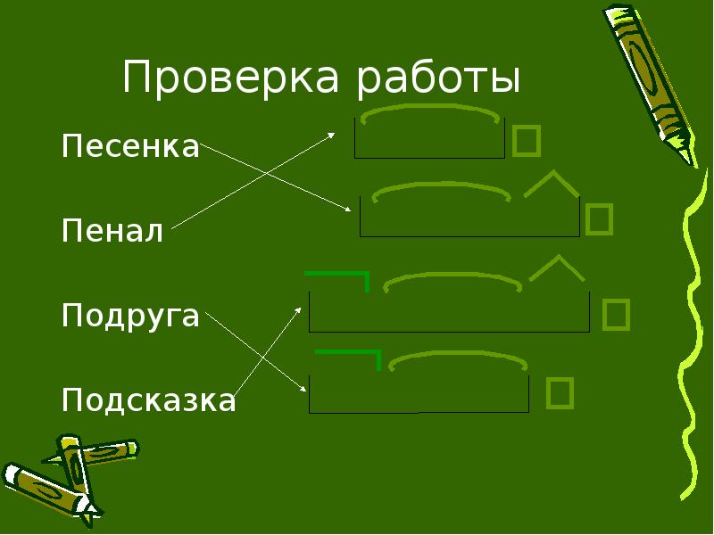 Гласные в слове пенал