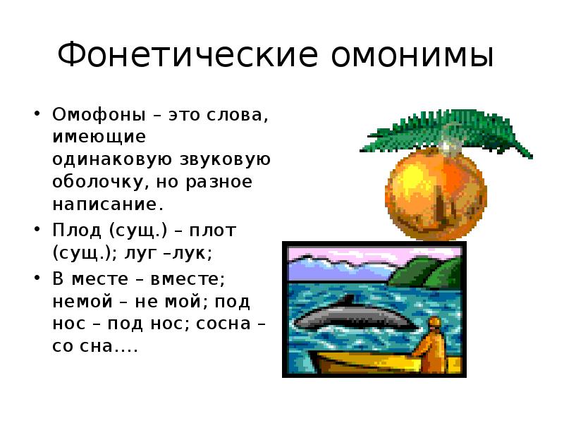 Омофоны это