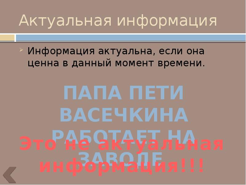 Информация актуальна если