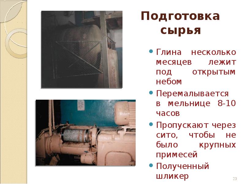 Подготовка сырья к производству презентация