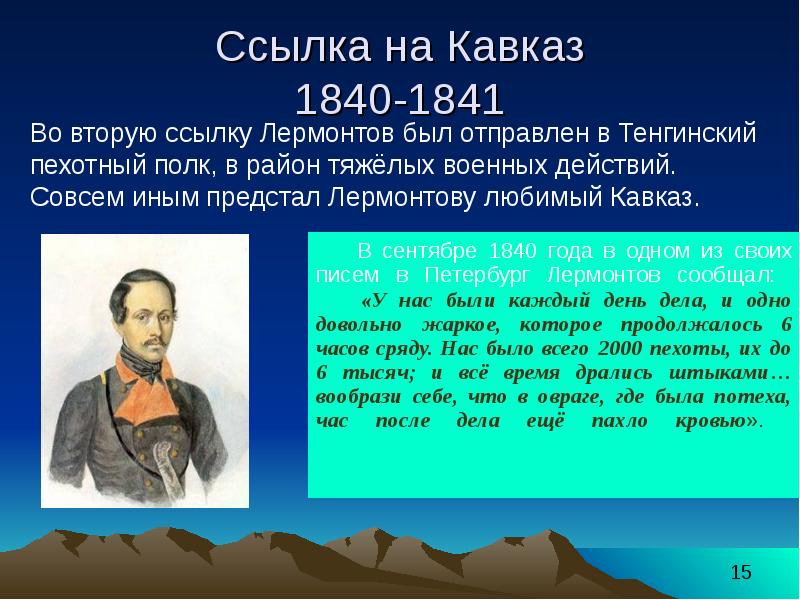 Презентация лермонтов на кавказе 8 класс