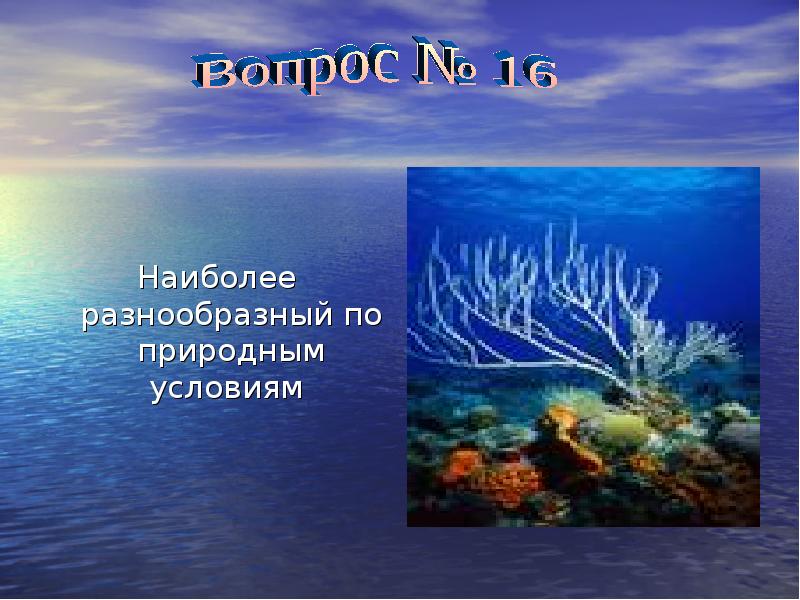 Наиболее разнообразны. Наиболее разнообразный по природным условиям океан. Наиболее разнообразен по природным условиям. Океаны по природным условиям. Условия в океане.