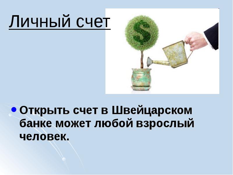 Открыть счет в Швейцарском банке может любой взрослый человек. Открыть счет