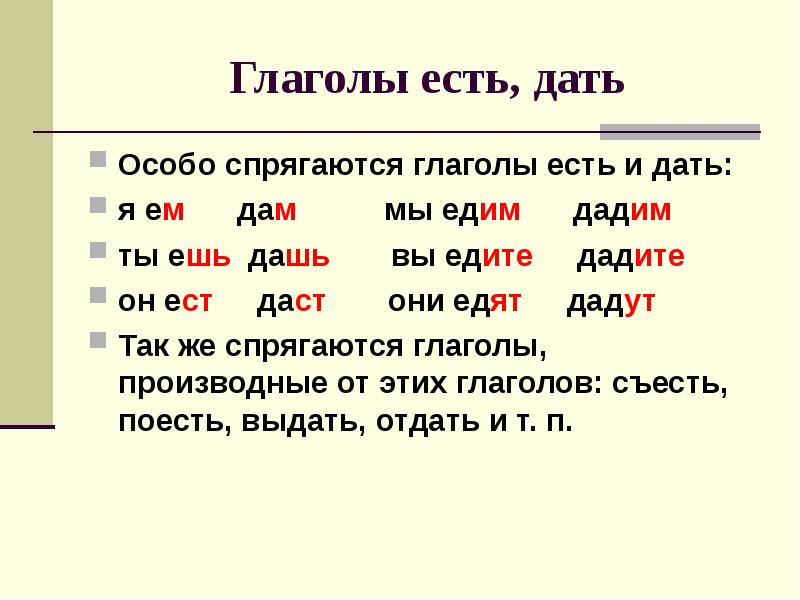 Спряжение 6 класс презентация