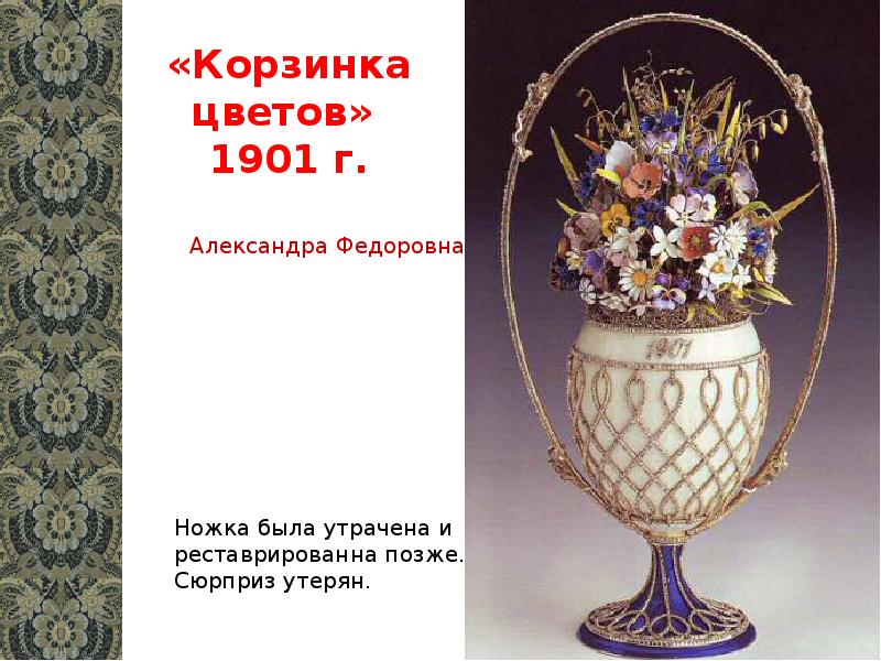 «Корзинка цветов»  1901 г.
