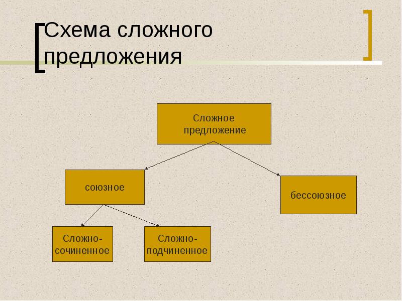 Виды сложных предложений схема