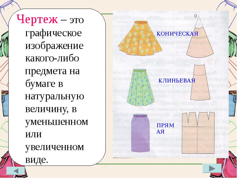 Технологическая карта юбки конической