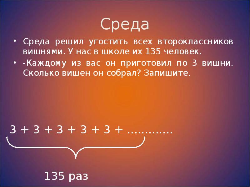 Три одинаковых числа. Сколько вишен собрали. 135 На 3 умножить. 3+-3 Сколько будет. Приготовить сообщение натуральные числа.