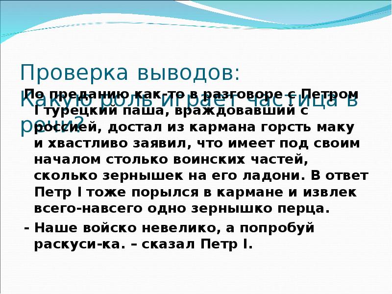 Выводы проверки. Проверка выводов. Вывод о Турции.