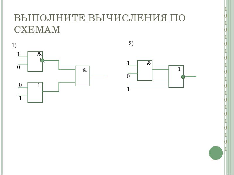 Выполните вычисления для приведенной логической схемы