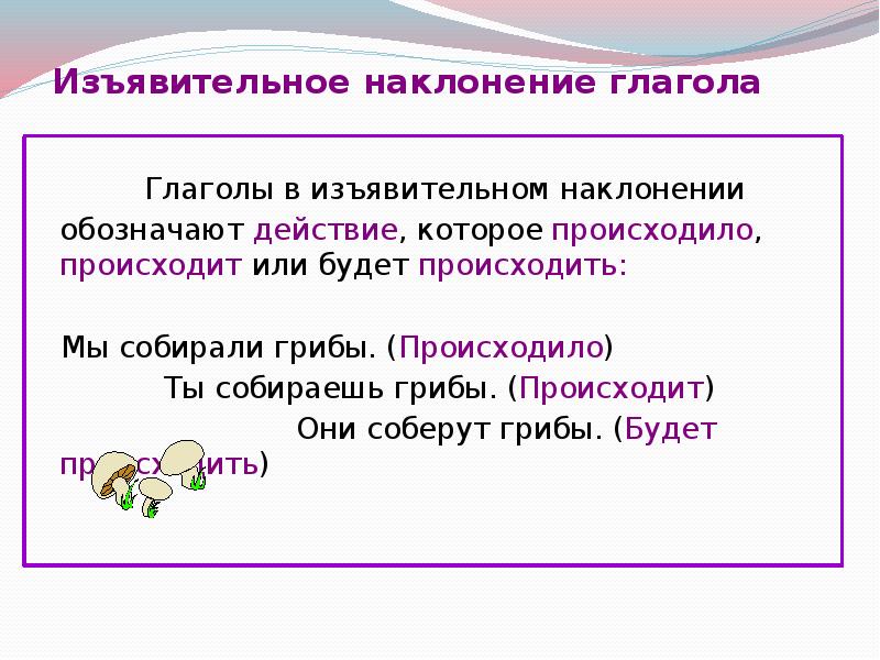 Презентация по русскому языку 6 класс наклонение глагола изъявительное наклонение