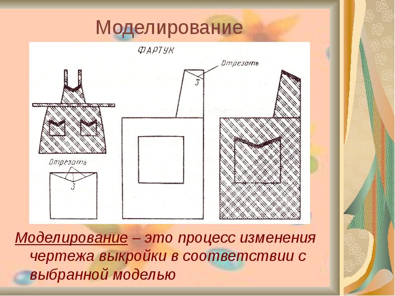 Изменение чертежа выкройки в соответствии с моделью