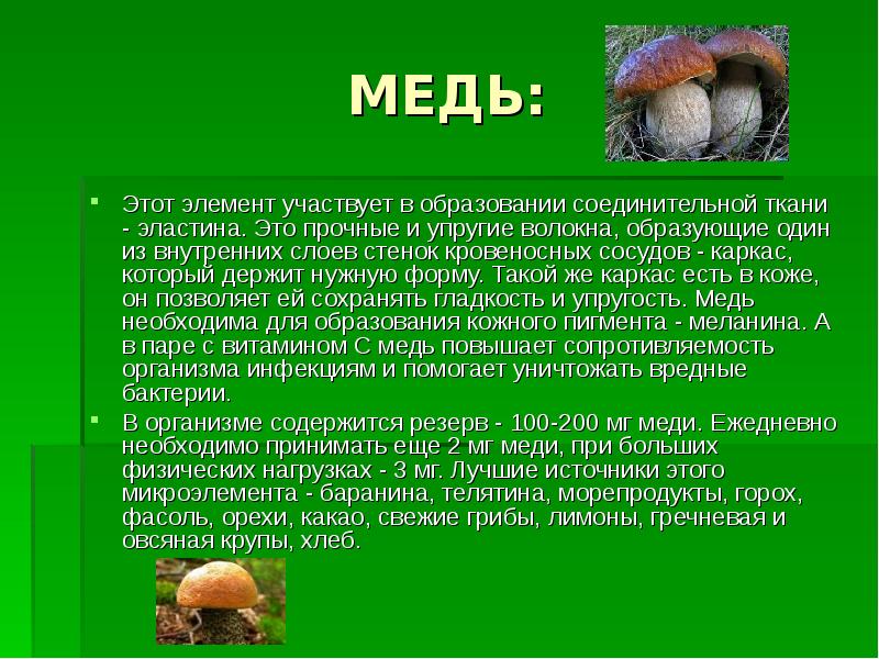 Минеральные вещества презентация